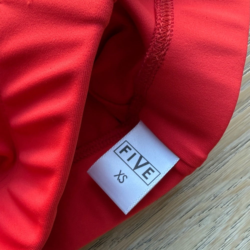 NWT FIVE the Label Dance Red Athletic Sports Bra with White Trim size XS - Picture 4 of 4